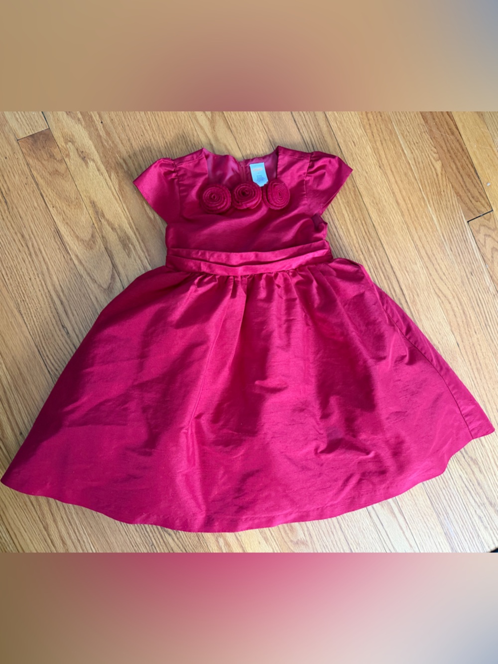 Gymboree Red Rosette Cap Sleeve holiday Dress